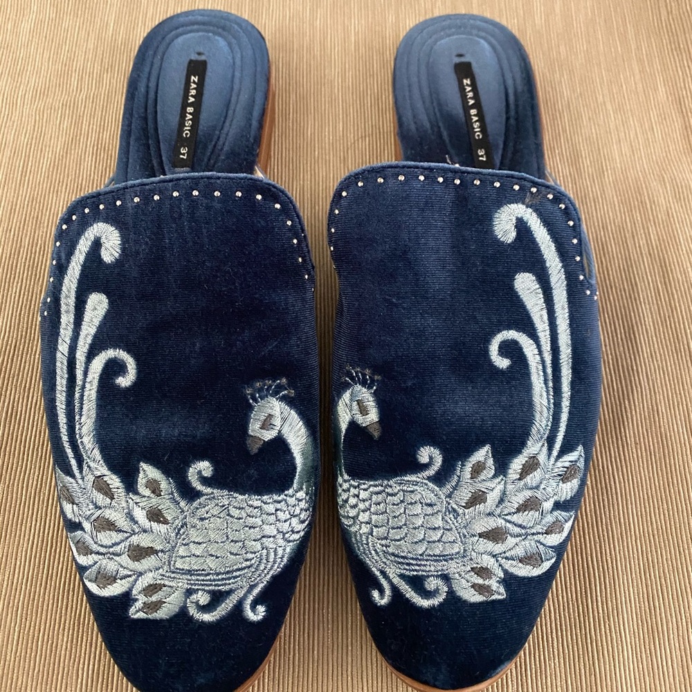 Zara Velvet Mules
